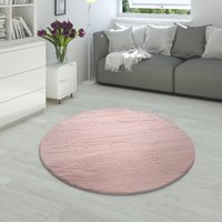 Fellteppich Fluffy pink 200 cm rund