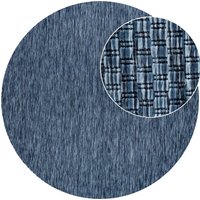 In- & Outdoor-Teppich Venezia blau 200 cm rund