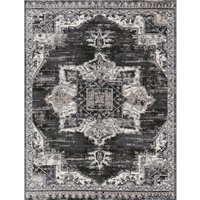 Vintage-Teppich Escara schwarz 80x300 cm