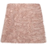 Hochflor-Teppich Playara rosa 120 cm rund