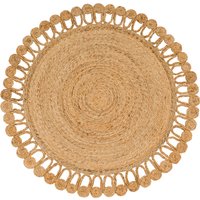 Jute-Teppich Vibora beige 80 cm rund