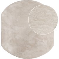 Flauschiger-Teppich Solina creme 150x170 cm oval