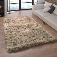 Hochflor-Teppich Playara beige 50x150 cm