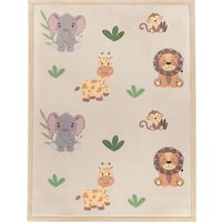 Waschbarer Kinderteppich Emilio beige 80x150 cm