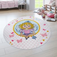 Kinderteppich Prinzessin Lillifee beige 120 cm rund