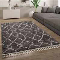 Hochflor-Teppich Oregon grau 60x100 cm