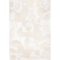 Moderner-Teppich Lusenta beige 80x150 cm