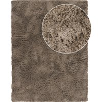 Hochflor-Teppich Silvana taupe 160x220 cm