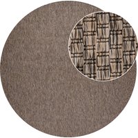 In- & Outdoor-Teppich Venezia taupe 160 cm rund