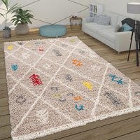 Hochflor-Teppich Willa beige 240x340 cm