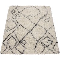 Shaggy-Teppich Kalea beige 150 cm quadrat