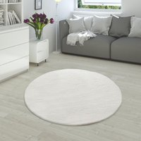 Fellteppich Fluffy creme 80 cm rund