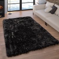 Hochflor-Teppich Playara schwarz 40x60 cm