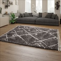 Hochflor-Teppich Oregon grau 160x220 cm