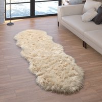 Hochflor-Teppich Playara creme 55x160 cm fell-form