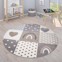 Kinderteppich Kosmos beige 200 cm rund