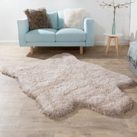 Hochflor-Teppich Zoe beige 133x190 cm