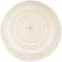 Jute-Teppich Vibora weiß 120 cm rund