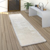 Hochflor-Teppich Alba creme 80x300 cm