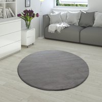 Fellteppich Fluffy anthrazit 120 cm rund