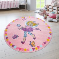 Kinderteppich Prinzessin Lillifee pink 120 cm rund