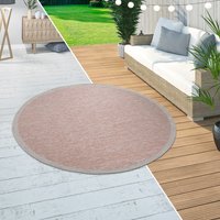 In- & Outdoor-Teppich Becca orange 160 cm rund