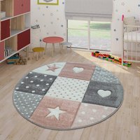 Kinderteppich Kosmos pink 160 cm rund