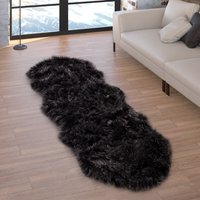 Hochflor-Teppich Playara schwarz 55x160 cm fell-form