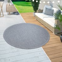 In- & Outdoor-Teppich Becca blau 160 cm rund