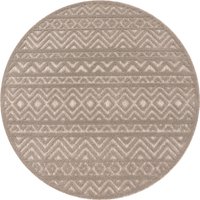 In- & Outdoor-Teppich Livornia beige 120 cm rund