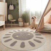 Kinderteppich Togge beige 120 cm rund