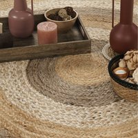 Jute-Teppich Vibora mehrfarbig 100 cm rund