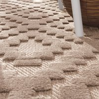 In- & Outdoor-Teppich Livornia beige 120 cm rund