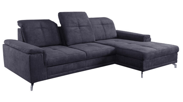 Massivart Ecksofa anthrazit mit Schlaffunktion - 270 x 180 cm - MATCH-BRITTA