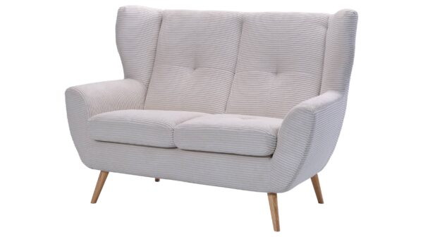 Die Möbelfundgrube Einzelsofa 2-Sitzer Sofa Cord creme 140 cm - AVESTA