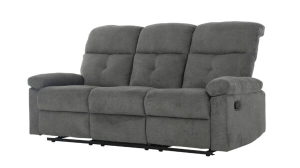 Die Möbelfundgrube Einzelsofa Microfaser grau 189 cm - Relaxfunktion - RIVERA