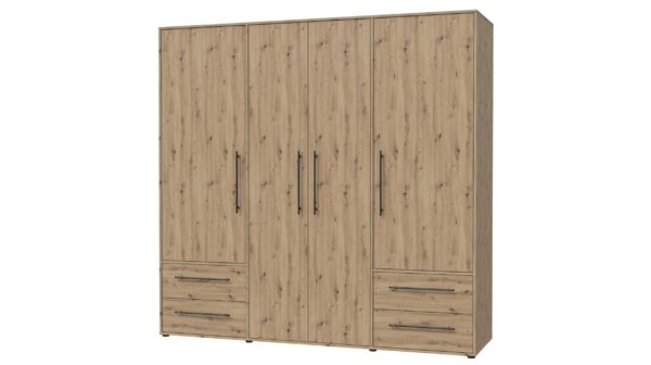 Die Möbelfundgrube Kleiderschrank Artisan Eiche - 206 cm - MOKKARIS