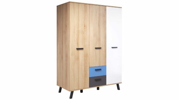 Die Möbelfundgrube Kleiderschrank  130 cm - in Bianco Buche - weiß - MATS COLOR