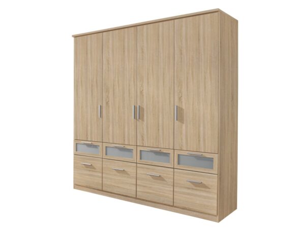 Die Möbelfundgrube Kleiderschrank Sonoma Eiche 181 cm - rauch - BOCHUM