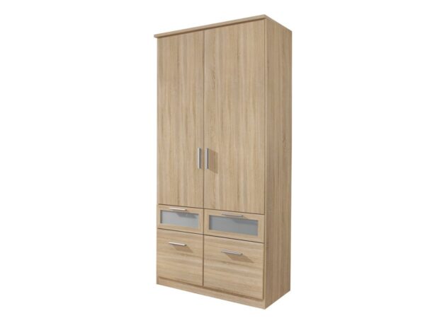 Die Möbelfundgrube Kleiderschrank Sonoma Eiche 91 cm - rauch - BOCHUM