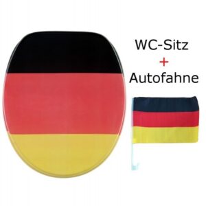 WC-Sitz Deutschland + Autofahne - Premium Toilettendeckel direkt vom Hersteller