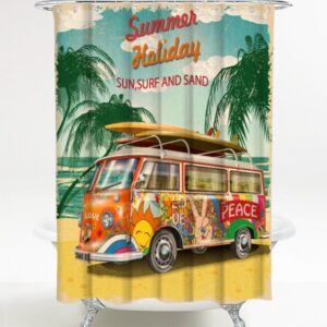 Duschvorhang Summer Bus 180 x 200 cm