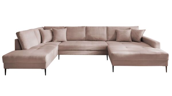 Massivart Wohnlandschaft Cord rosa - 360 cm - SUMMER