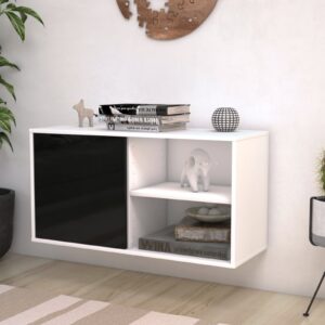 Lowboard - Adelia - Design Hochglanz - Wandmontage mit Push to Open 92 cm Weiss - Front Wei?  Bestellnummer:1010100146