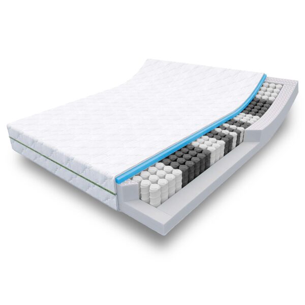 7 Zonen Taschenfederkernmatratze Sleezzz Smart 140 x 190 cm, Höhe 21 cm, Härtegrad H2/H3