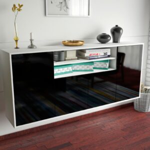 Sideboard - Elsita - Design Hochglanz - Wandmontage mit Push to Open 180 cm Weiss - Front Wei?  Bestellnummer:1020301268