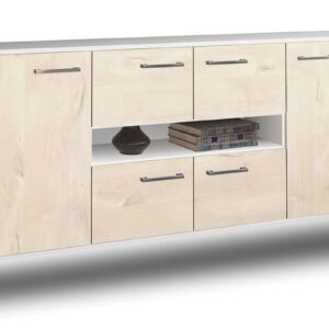 Sideboard - Farina - Design Holzdekor - Wandmontage mit Griffe 180 cm Weiss - Front Zeder  Bestellnummer:1020303831