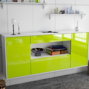 Sideboard - Fiora - Design Hochglanz - Wandmontage mit Push to Open 180 cm Weiss - Front Wei?  Bestellnummer:1020304940