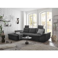 Luxus-Schlafsofa Alija von ED Exciting Design mit verstellbaren Armlehnen und Kopfstützen in drei edlen Farbtönen