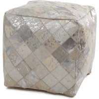 Lavish Pouf 210 Grau / Silber 45cm x 45cm